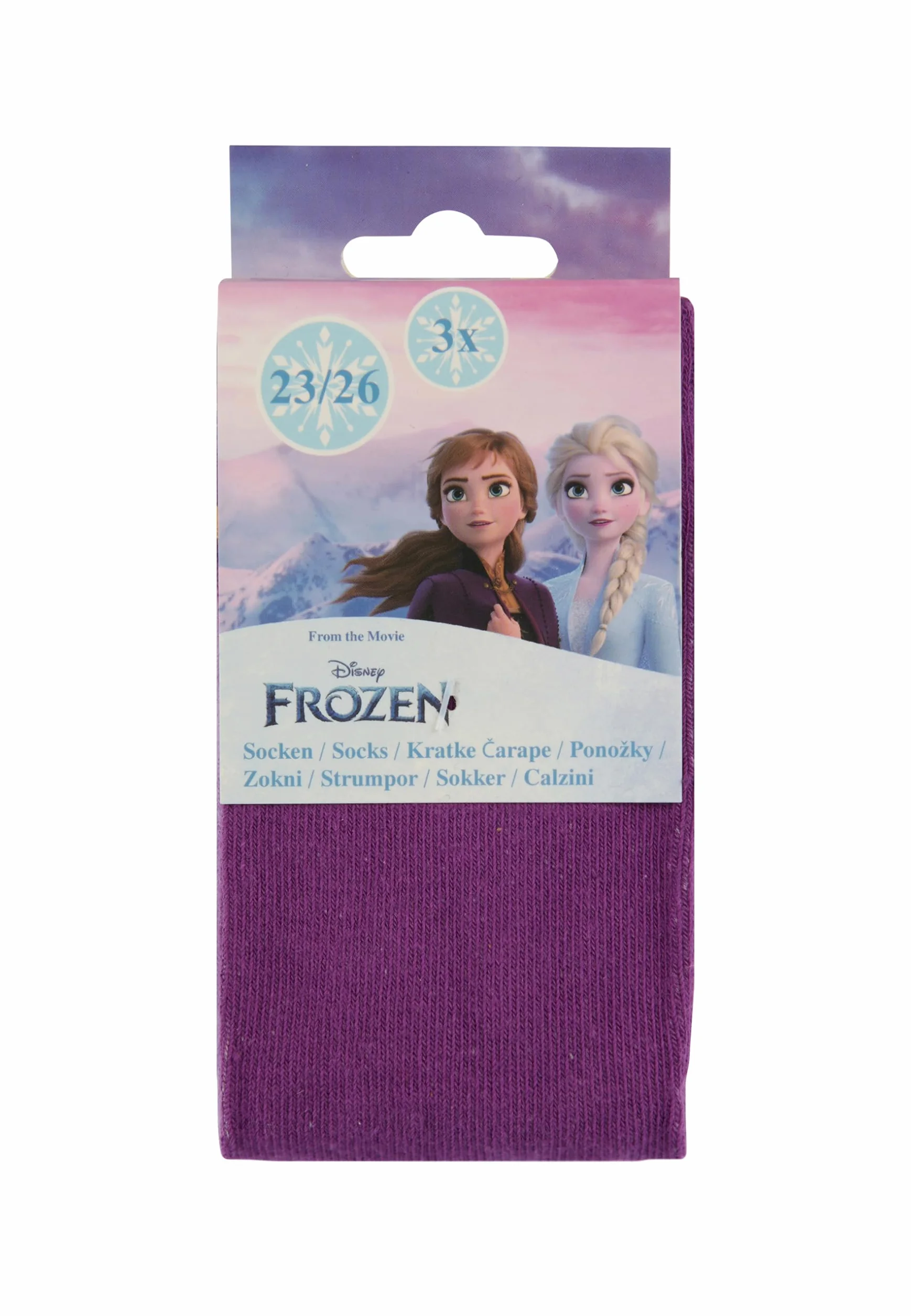 ONOMATO! Kraina Lodu Anna Elsa zestaw skarpet dla dzieci, dla dziewczynek, 3 pary
