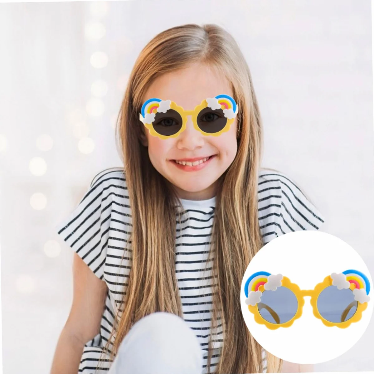 LIFKOME 1 Szt Tęczowe Okulary Przeciwsłoneczne Akcesoria Do Okularów Dziecięce Okulary Przeciwsłoneczne Okulary Dziecięce Plastikowe Okulary Przeciwsłoneczne Okulary Przeciwsłoneczne